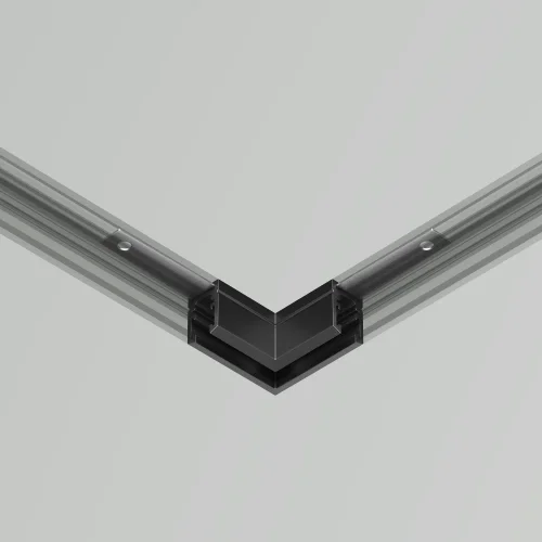 Коннектор угловой, накладной Magnetic track system Levity TRA184CL-11B Maytoni чёрный в стиле современный хай-тек для светильников серии Magnetic track system Levity накладной levity магнитная фото 5