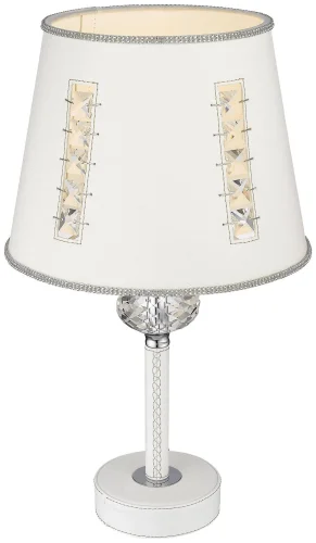 Настольная лампа Adelina WE392.01.004 Wertmark белая 1 лампа, основание белое металл в стиле современный 