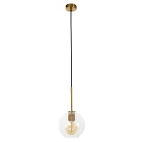 Светильник подвесной Stiven MR1033-1P MyFar прозрачный 1 лампа, основание латунь в стиле современный лофт 