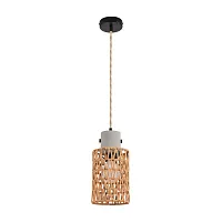Светильник подвесной Boho 8366/1A Lumion бежевый на 1 лампу, основание серое чёрное в стиле скандинавский Светильник подвесной Boho 8366/1A Lumion бежевый на 1 лампу, основание серое чёрное в стиле скандинавский