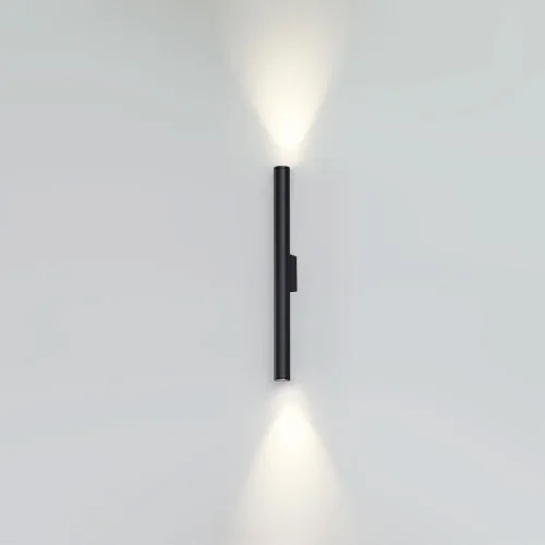 Настенный светильник LED уличный Tubus 7105/10WL Odeon Light уличный IP54 чёрный на 1 лампу, плафон чёрный в стиле хай-тек современный LED фото 2