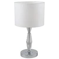 Настольная лампа Estetio 1051/09/01T Stilfort белая 1 лампа, основание хром металл в стиле классический 