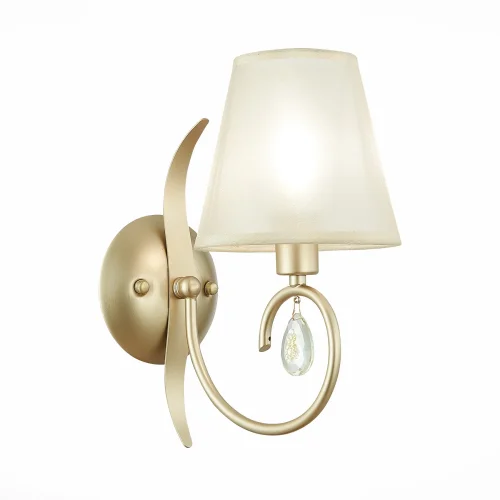 Бра Foggia SLE111401-01 Evoluce бежевый на 1 лампа, основание золотое бежевое в стиле классический 