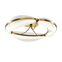 Люстра потолочная LED Breeze MOD281CL-L45BS3K Maytoni белая на 1 лампу, основание латунь в стиле современный хай-тек 