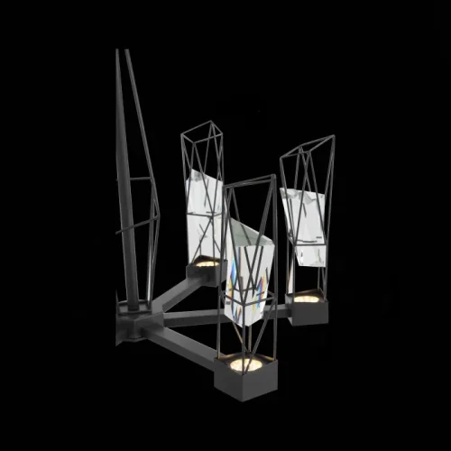 Люстра подвесная LED Progetto SL815.303.06 ST-Luce серая графит на 6 ламп, основание серое графит в стиле арт-деко лофт фото 3