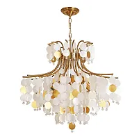 Люстра подвесная Pipirima A4089LM-8AB Arte Lamp белая на 8 ламп, основание античное бронза медь в стиле арт-деко современный прованс 