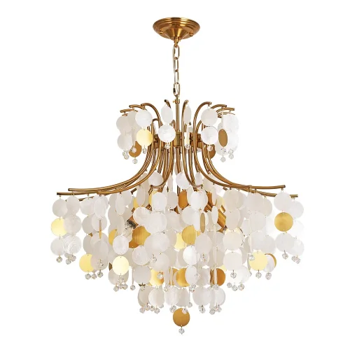Люстра подвесная Pipirima A4089LM-8AB Arte Lamp белая на 8 ламп, основание античное бронза медь в стиле арт-деко современный прованс 