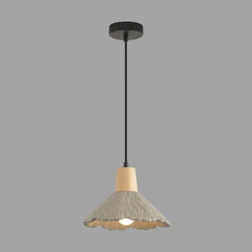 Светильник подвесной Eoliana 8351/1A Lumion серый на 1 лампу, основание чёрное в стиле скандинавский фото 4 Светильник подвесной Eoliana 8351/1A Lumion серый на 1 лампу, основание чёрное в стиле скандинавский фото 4