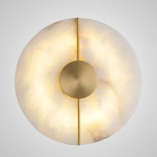 Настенный светильник PHEBE D 211993-26 ImperiumLoft белый на 1 лампу, основание латунь в стиле современный  Настенный светильник PHEBE D 211993-26 ImperiumLoft белый на 1 лампу, основание латунь в стиле современный