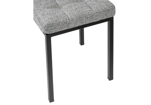 Деревянный стул Байя рогожка графит / черный матовый 424171 Woodville, серый/ткань, ножки/металл/чёрный, размеры - ****350*350 фото 5