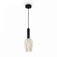 Светильник подвесной Delta Market FR9001PL-01B Freya белый 1 лампа, основание чёрное в стиле современный 