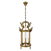 Светильник подвесной Рой / Roi 10564/4 LOFT IT прозрачный на 4 лампы, основание латунь в стиле 