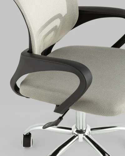 Кресло офисное TopChairs Simple New, серый УТ000037108 Stool Group, серый/ткань, ножки/металл/хром, размеры - 520*1020***560*530 фото 6