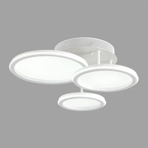 Люстра потолочная LED с пультом Alis Smart 8380/60CL Lumion белая на 1 лампу, основание белое в стиле современный хай-тек сири яндекс алиса с пультом фото 5