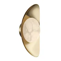 Бра LED Pearl SL6229.201.01 ST-Luce белый золотой на 1 лампу, основание золотое в стиле арт-деко 