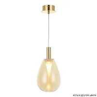 Светильник подвесной LED GAUDI SP4W LED AMBER Crystal Lux янтарный 1 лампа, основание золотое в стиле модерн 