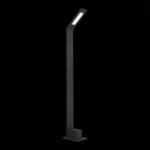 Парковый светильник LED Ansa SL094.445.01 ST-Luce уличный IP65 чёрный на 1 лампу, плафон чёрный в стиле минимализм хай-тек LED