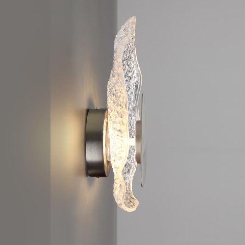 Бра LED Coralla 5460/12WL Odeon Light прозрачный на 1 лампу, основание никель в стиле современный флористика арт-деко отражённый свет фото 5