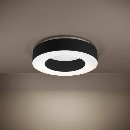 Светильник потолочный LED Guamare 39991 Eglo белый 1 лампа, основание чёрное в стиле современный  фото 2
