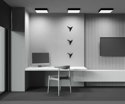 Светильник потолочный LED Zon C032CL-45W3K-SQ-B Maytoni белый на 1 лампу, основание чёрное в стиле современный фото 10