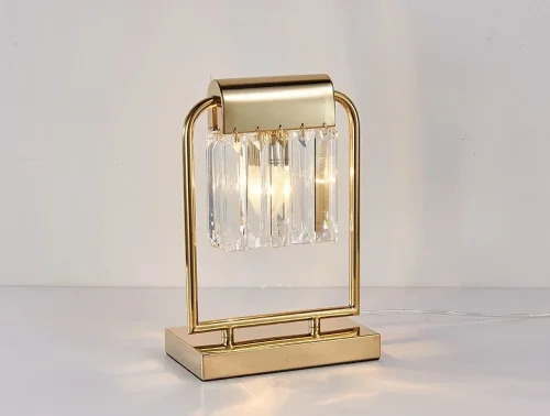Настольная лампа 4201/T gold Newport прозрачная 1 лампа, основание золотое металл в стиле современный 