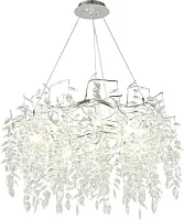 Люстра подвесная Gertunia APL.847.13.13 Aployt прозрачная на 13 ламп, основание хром в стиле современный флористика ветви