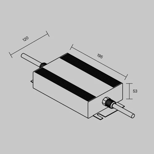 Источник напряжения PSL008 24В 400Вт IP67 822008 Maytoni для светодиодных лент фото 3