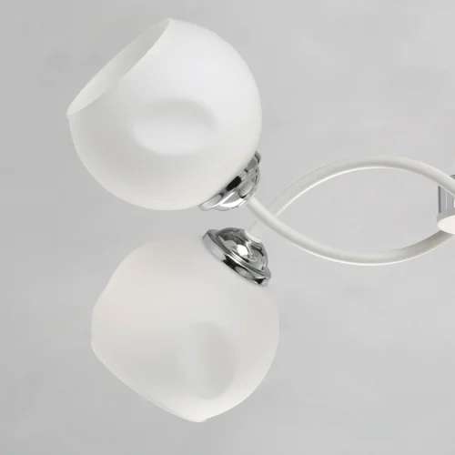 Люстра потолочная Вита 220013406 DeMarkt белая на 6 ламп, основание белое в стиле современный  фото 8