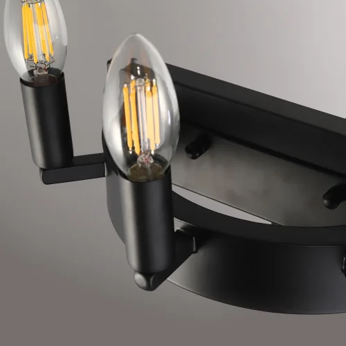 Бра Смитсон CL470303 Citilux без плафона на 3 лампы, основание чёрное в стиле замковый кантри лофт  фото 3