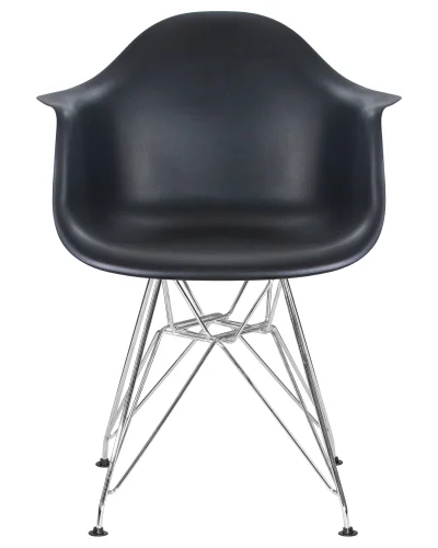 Стул обеденный 620BPP-LMZL DAW CHROME, цвет сиденья черный, цвет основания хромированная сталь Dobrin, чёрный/, ножки/металл/хром, размеры - ****620*645 фото 7