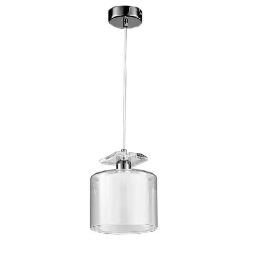 Светильник подвесной 4401/S black nickel Newport белый прозрачный на 1 лампу, основание чёрное никель в стиле современный 