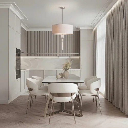 Люстра на штанге Agate FR2052PL-05N Freya серая на 5 ламп, основание никель в стиле классический прованс фото 12