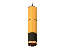 Светильник подвесной Techno spot XP6302020 Ambrella light чёрный золотой 1 лампа, основание чёрное в стиле современный хай-тек 