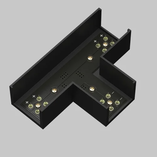 Коннектор питания Т-образный Magnetic track system Elasity TRA160CT-11B Maytoni чёрный в стиле хай-тек современный для светильников серии Magnetic track system Elasity elasity гибкая