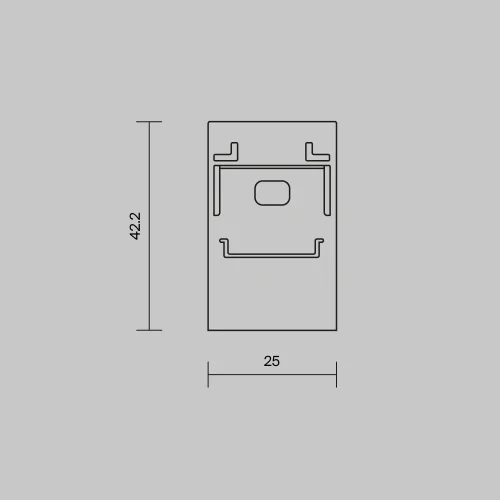 Комплект заглушек (для профиля 25×42) 2 шт., ALM-2542-EC 642061 Maytoni цвет LED K, световой поток Lm фото 3