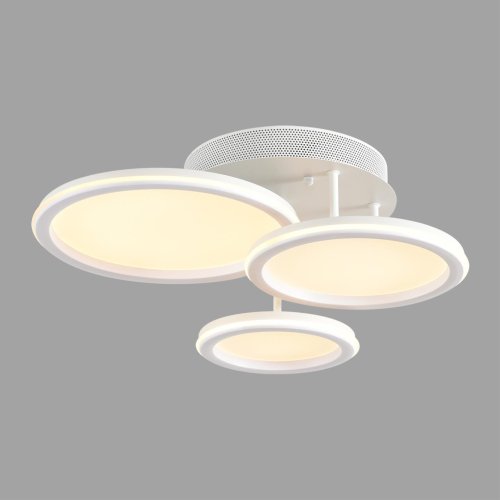 Люстра потолочная LED с пультом Alis Smart 8380/60CL Lumion белая на 1 лампу, основание белое в стиле современный хай-тек сири яндекс алиса с пультом фото 6