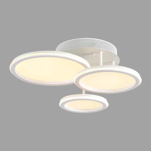 Люстра потолочная LED с пультом Alis Smart 8380/60CL Lumion белая на 1 лампу, основание белое в стиле современный хай-тек сири яндекс алиса с пультом фото 6