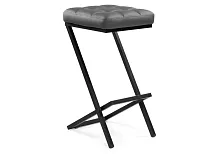 Полубарный стул Амаури темно-серый / черный матовый 507433 Woodville, серый/искусственная кожа, ножки/металл/чёрный, размеры - ****350*360