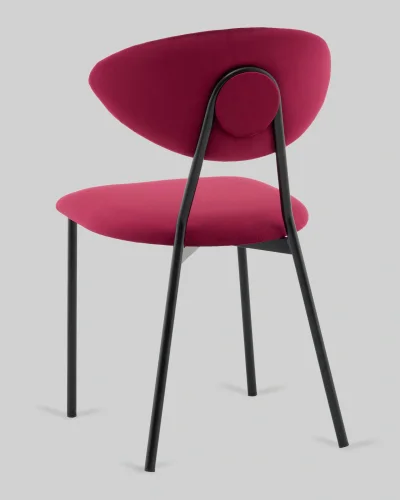 Стул обеденный Квинси велюр винный УТ000041640 Stool Group, бордовый/велюр, ножки/металл/чёрный, размеры - ***** фото 5