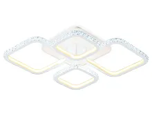 Люстра потолочная LED FA9541 Ambrella light белая на 1 лампа, основание белое в стиле хай-тек модерн 