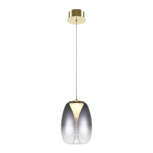 Светильник подвесной LED Splash MOD282PL-L8G3K Maytoni чёрный серый 1 лампа, основание золотое в стиле современный 