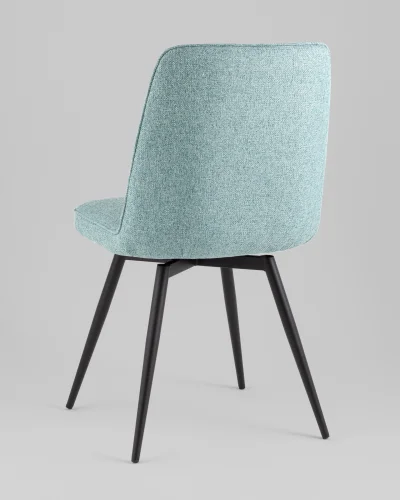 Стул Flatt, вращающийся, светло-зеленый, сиденье УТ000040504 Stool Group, зелёный/рогожка, ножки/металл/чёрный, размеры - *855**** фото 5