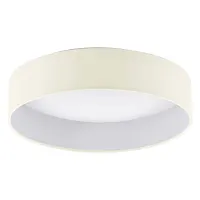 Люстра потолочная LED PALOMARO 93392 Eglo бежевая на 1 лампа, основание белое в стиле современный 