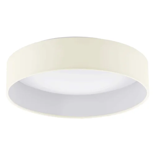 Люстра потолочная LED PALOMARO 93392 Eglo бежевая на 1 лампа, основание белое в стиле современный 