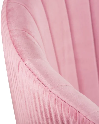 Стул обеденный 7305-LM MARY, цвет сиденья розовый (1922-16) Dobrin, розовый/велюр, ножки/металл/чёрный, размеры - ****510*510 фото 9