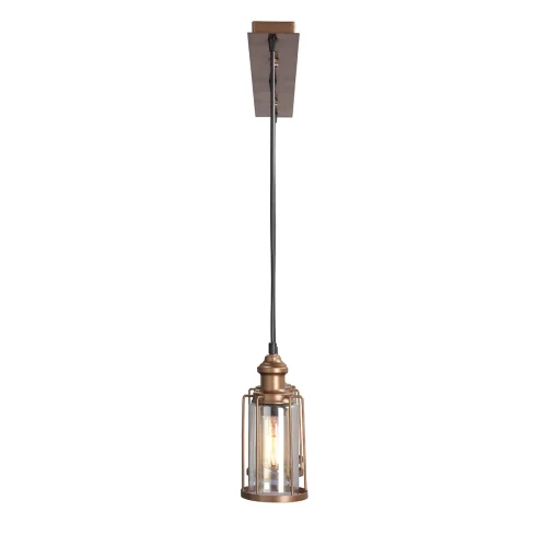 Светильник подвесной V4829-7/3S Vitaluce прозрачный 3 лампы, основание медь в стиле лофт  фото 3