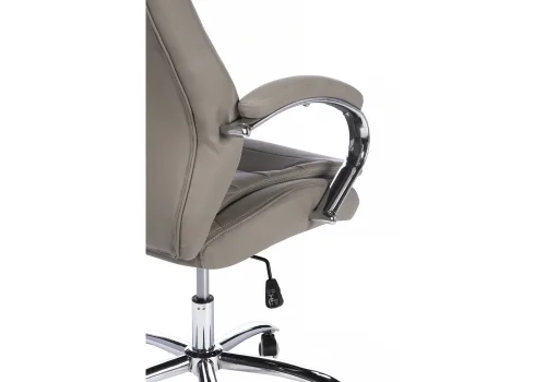 Компьютерное кресло Tomar серое 1741 Woodville, серый/искусственная кожа, ножки/металл/хром, размеры - *1260***680*680 фото 9