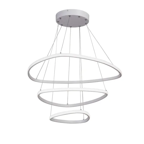 Светильник подвесной LED V4624-0/3S Vitaluce без плафона на 1 лампу, основание белое в стиле хай-тек кольца
