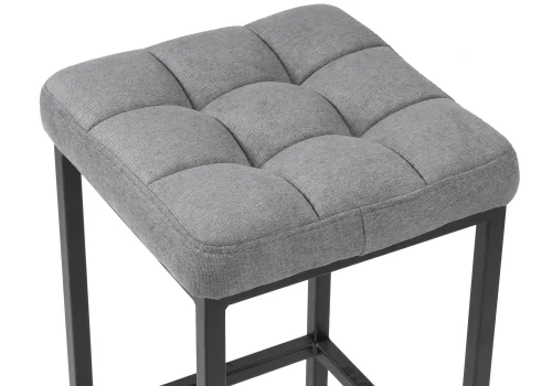 Барный стул Лофт ткань канди грей / черный матовый 424148 Woodville, серый/ткань, ножки/металл/чёрный, размеры - ****350*350 фото 4