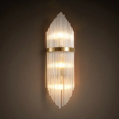 Настенный светильник CONCERT 133212-22 ImperiumLoft прозрачный на 3 лампы, основание бронзовое в стиле современный  фото 7